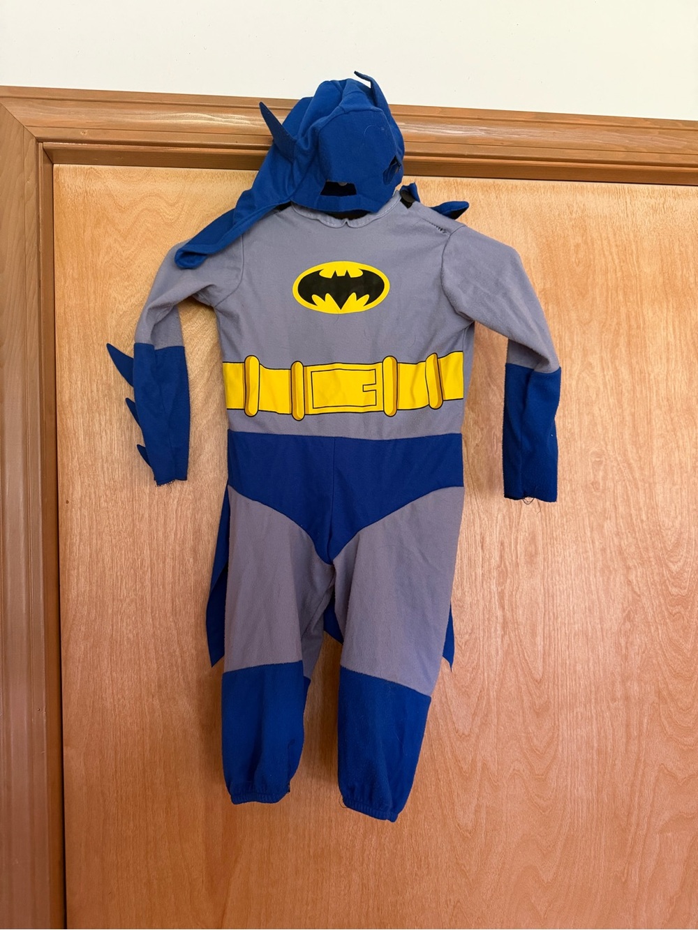 Batman Kids Superhero Costume in Gray, Blue & Yellow